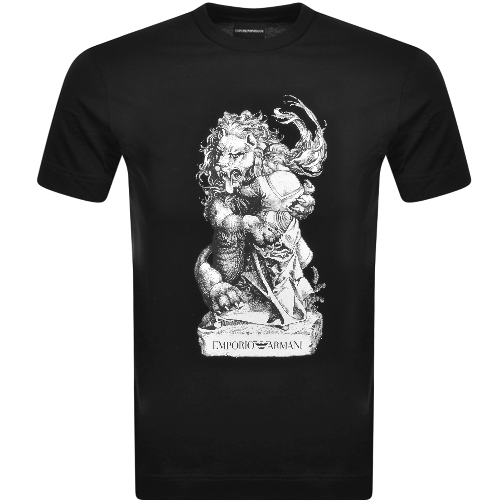 Alternative Image for ProductEmporio Armani Crew Neck Logo T Shirt Black1